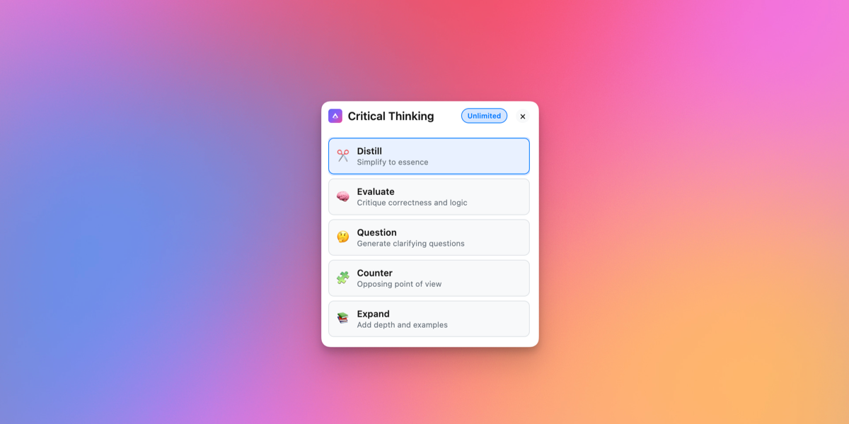 Introducing Criticly: Your AI-Powered Critical Thinking Toolkit
